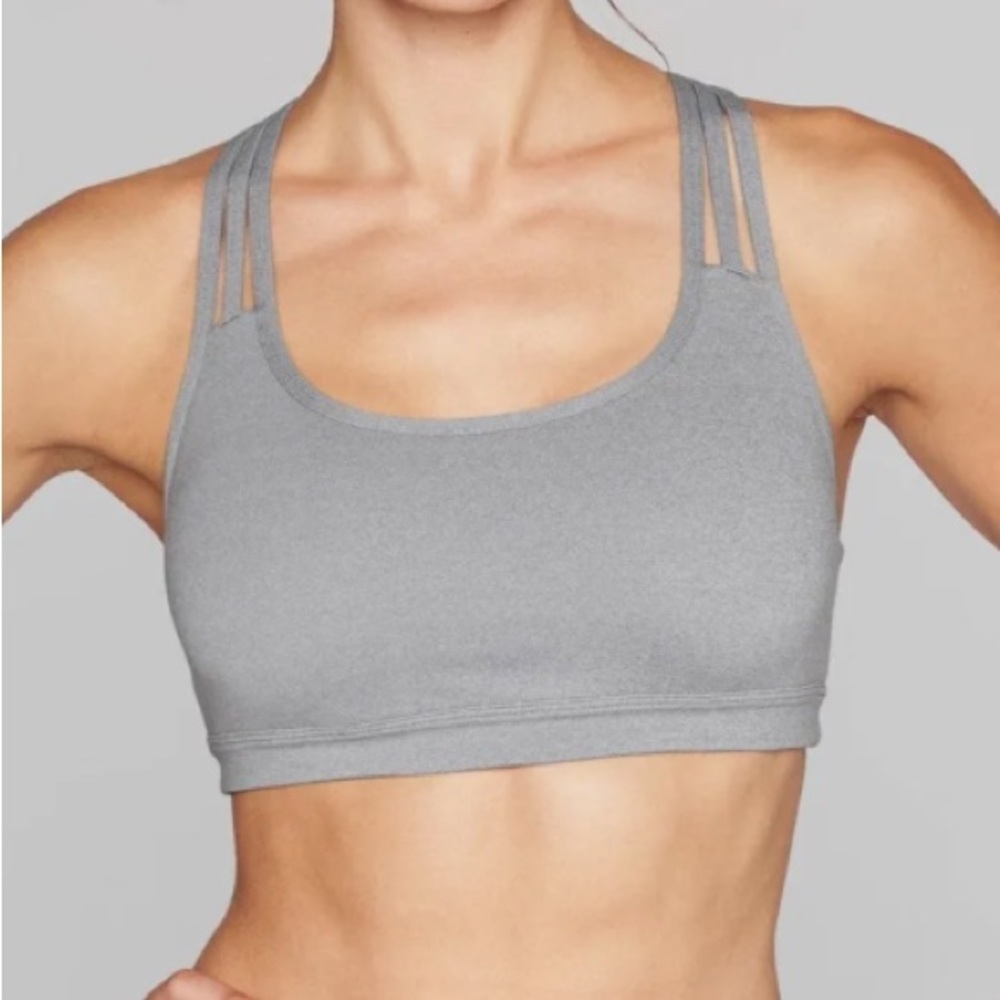 Athleta Fully Focused Grey Sports Bra